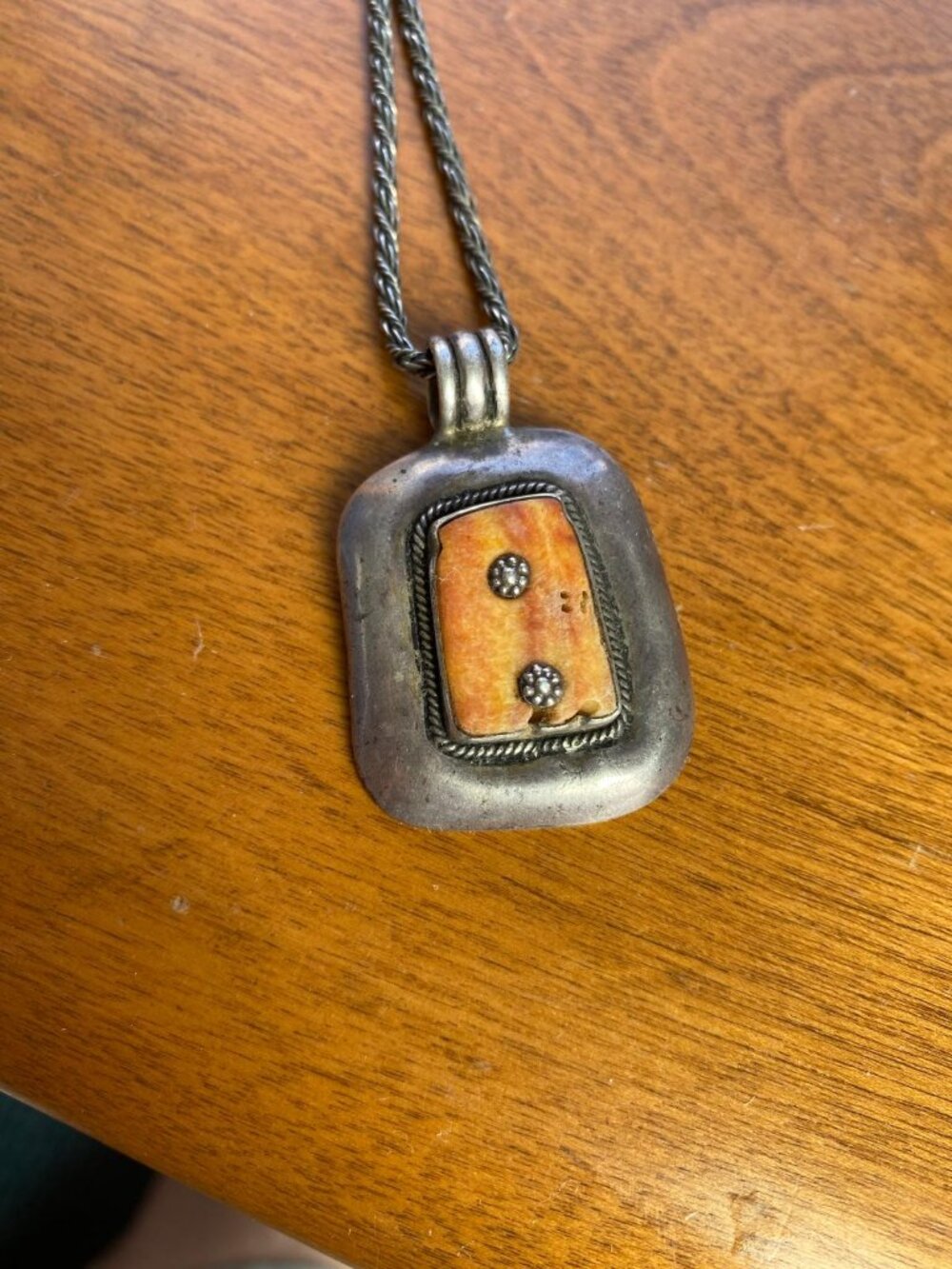 Vintage hand made sterling silver necklace